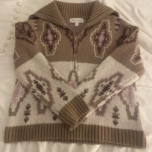 Western pattern quarter zip🤠🐄